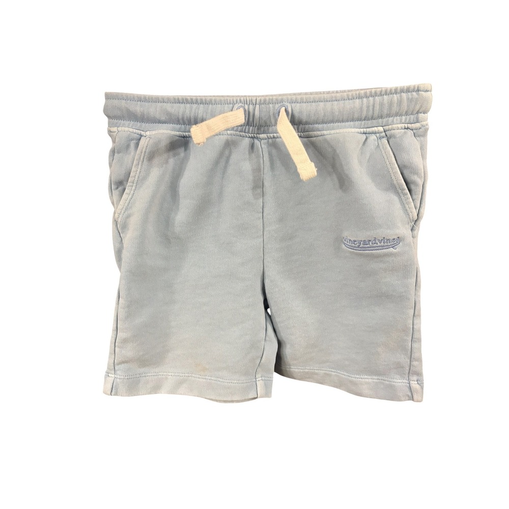 Vineyard Vines Boys Light Blue French Terry Knit Shorts Size 6 Elastic Waist